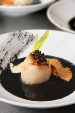 scallops in yucatan ink