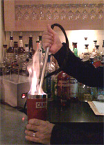 flaming cocktails
