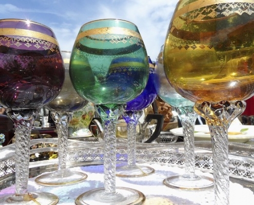 Wine Glasses in Jewel Tones