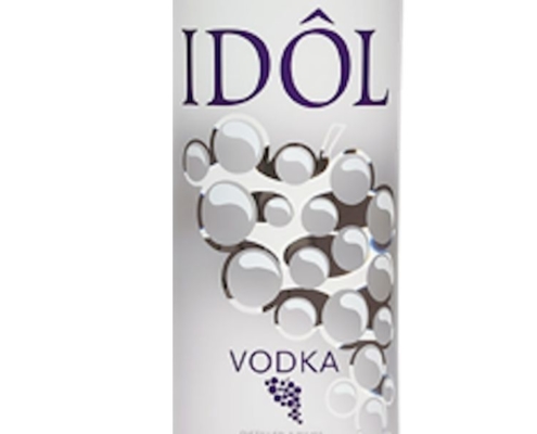 idol grape vodka label shot
