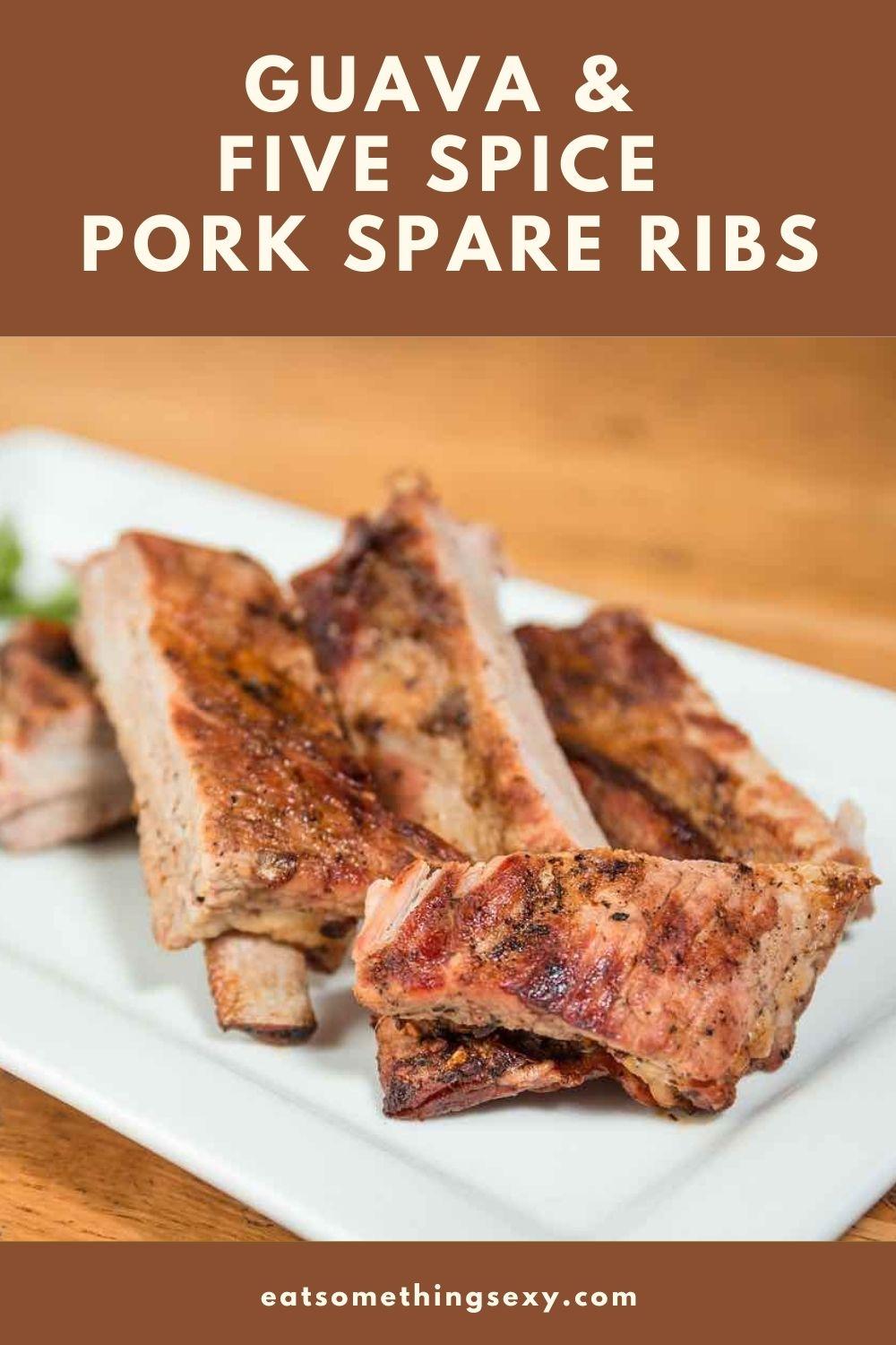 Chinese pork spare ribs recipe graphic