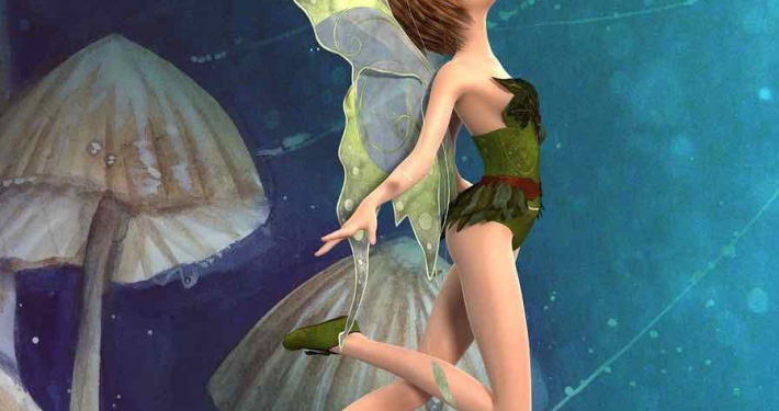 What Is Absinthe? The Truth About the Green Fairy 1 A Green Fairy Flying Between Mushrooms to help define what is Absinthe