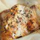 closeup of rosemary, lemon zest and lavender chicken breasts