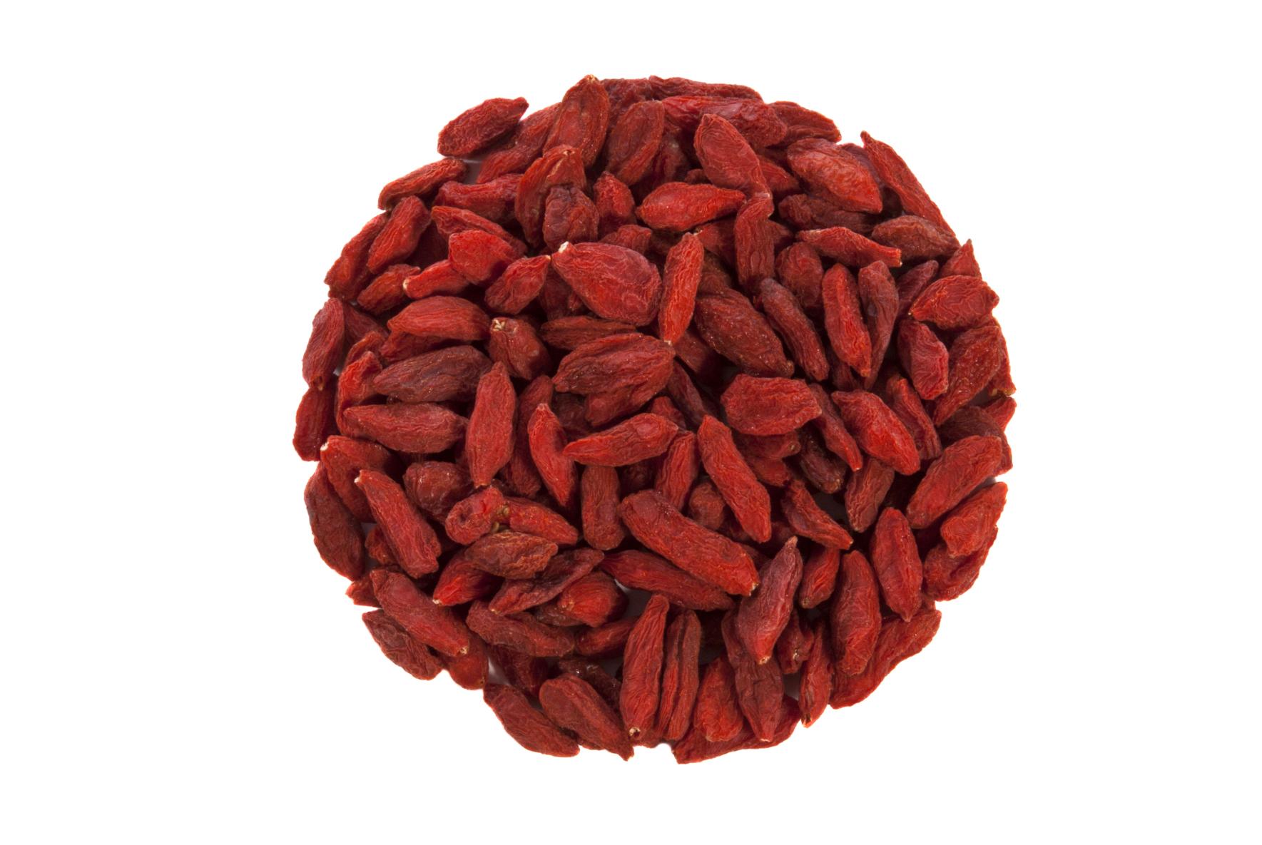 closeup of goji berries or wolfberries