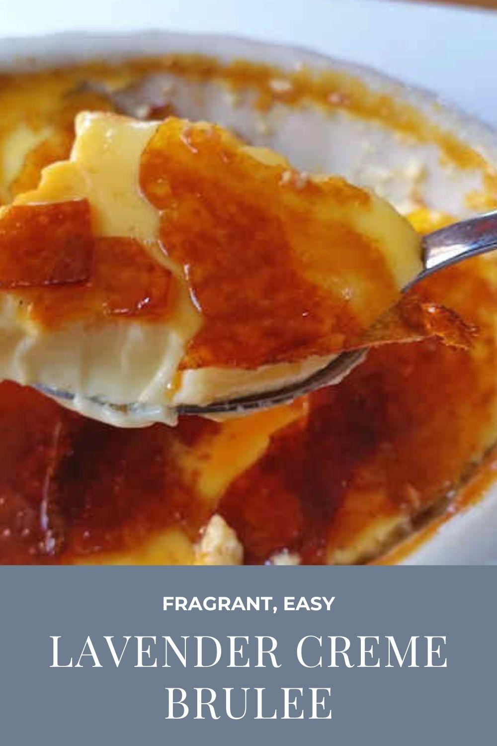 easy lavender creme brulee graphic