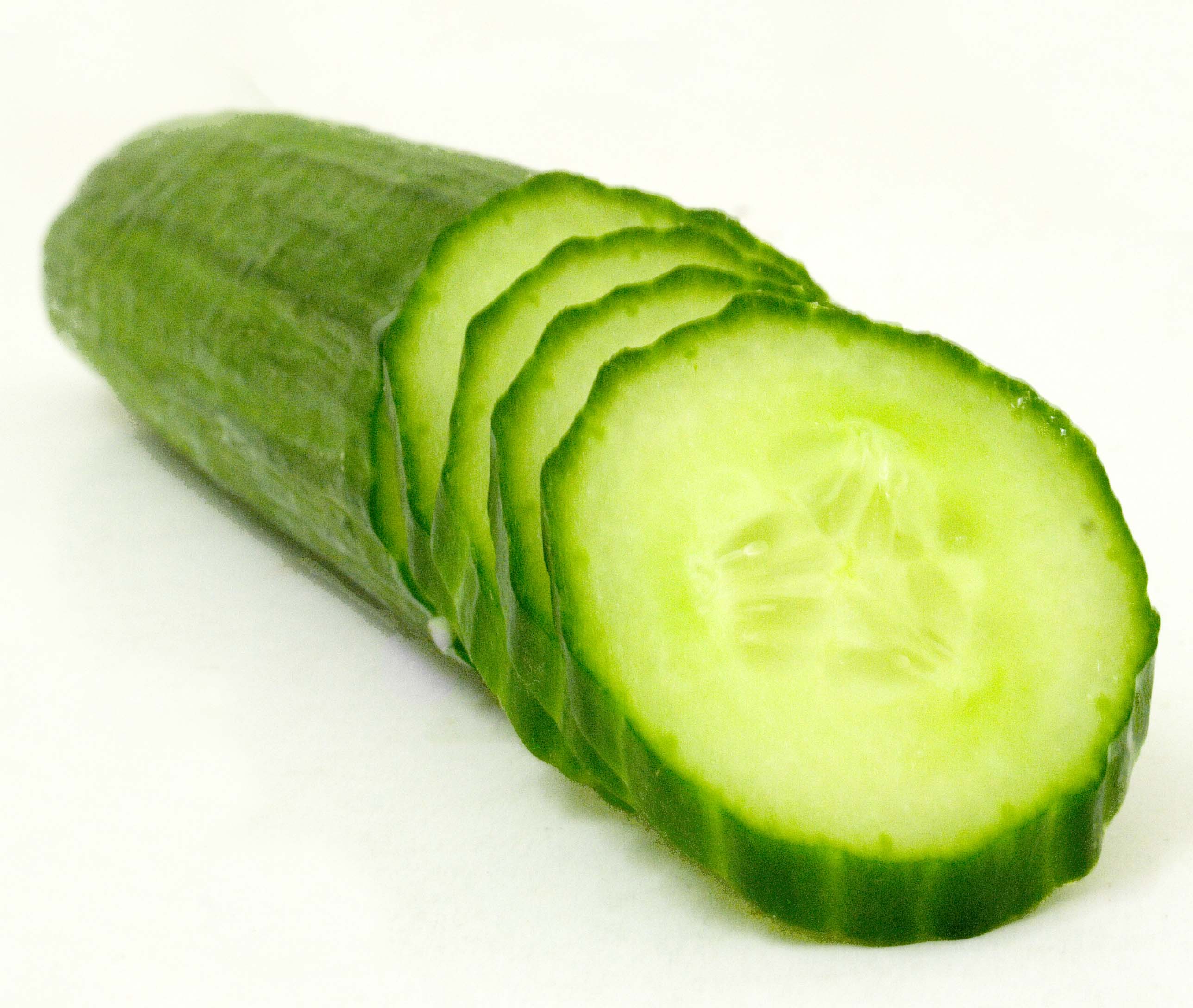 an Engles cucumber cut into slices