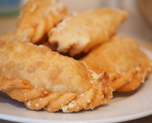 closeup of fennel and artichoke vegetarian empanadas | EatSomethingSexy.com