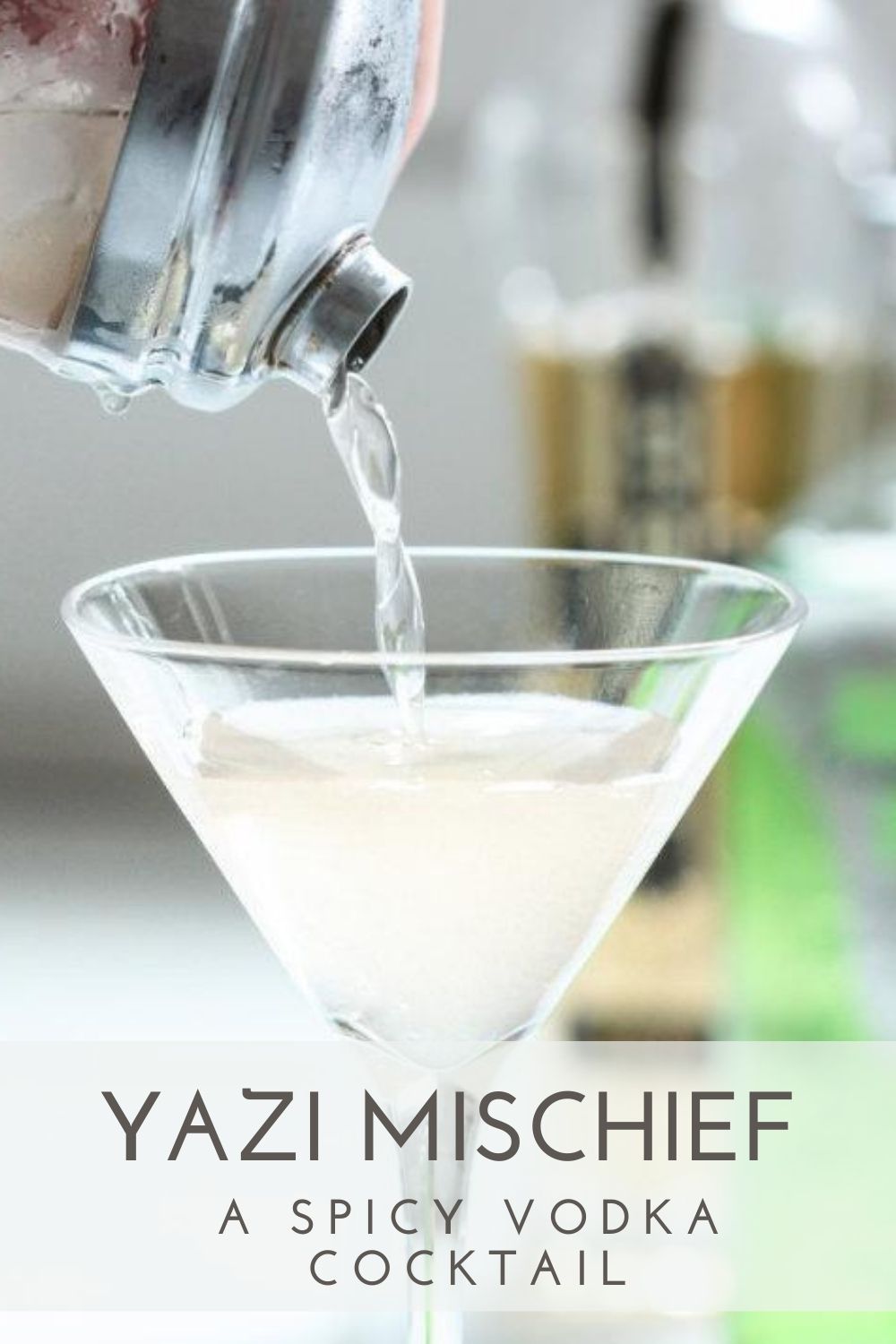 Yazi ginger flavored vodka cocktail recipe