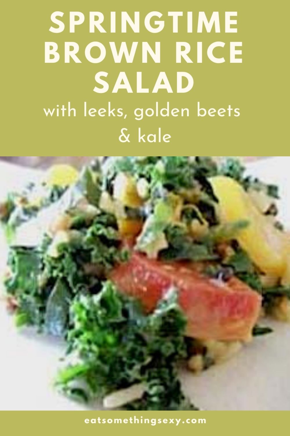 Brown Rice Salad with Leeks, Golden Beets and Kale graphic