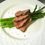 herb-marninated, grilled buffalo steak