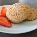 chia seed biscuits with strawberries