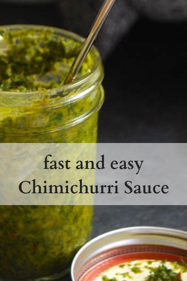 fast and easy Chimichurri Sauce recipe