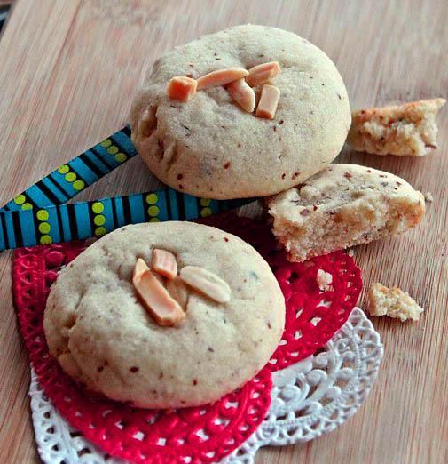 Closeup of Nankhatai cookies