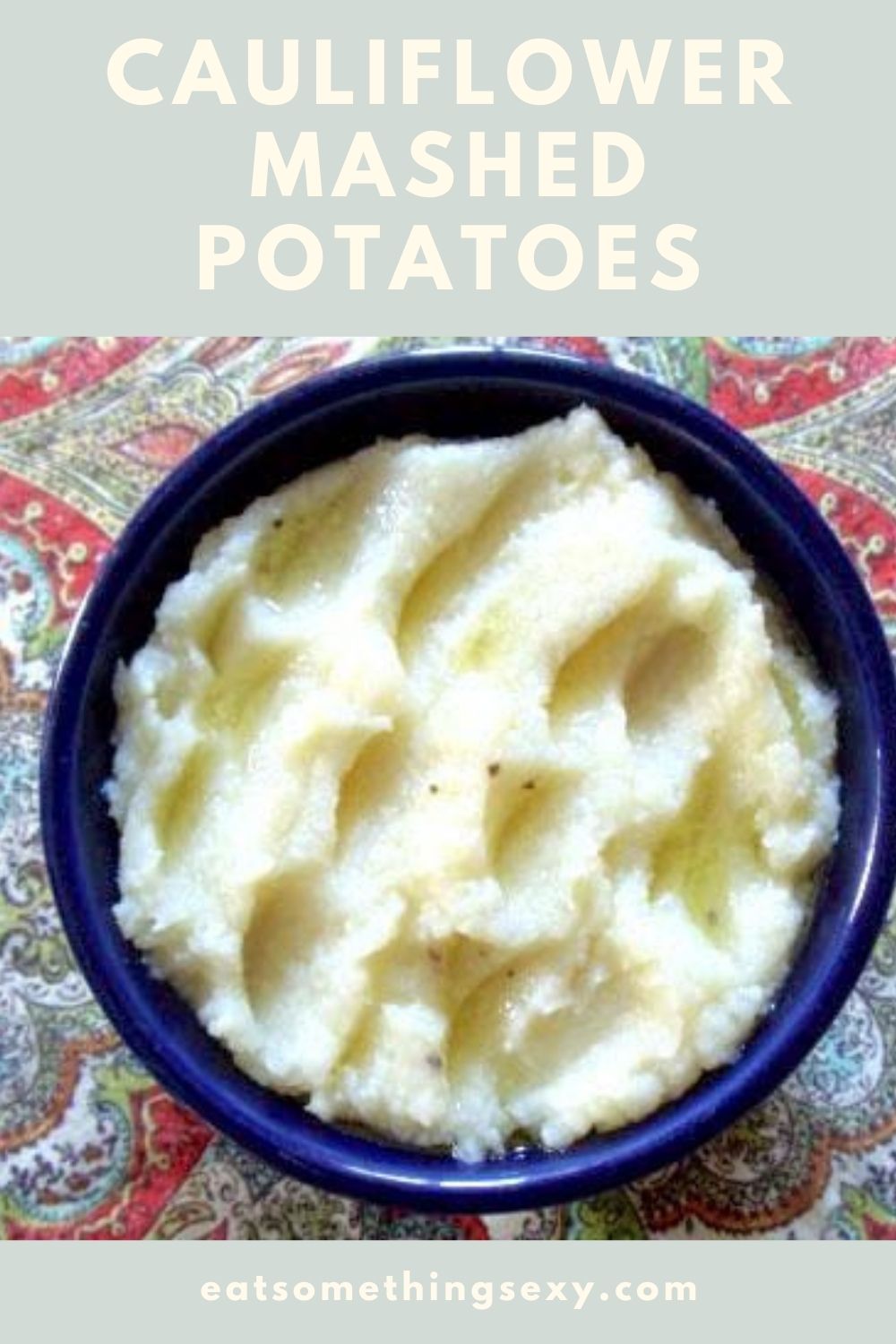 cauliflower mashed potatoes recipe graphic