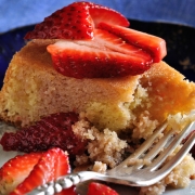 Homemade Almond Cake Recipe with Honey-Drenched Strawberries 3 Almond Cake with Balsamic Strawberries