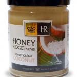 Closeup of Coconut Creamed Honey from Honey Ridge Farms