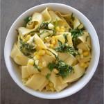 pappardelle pasta with carrot greens