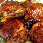 apricot aleppo pepper glazed chicken closeup image