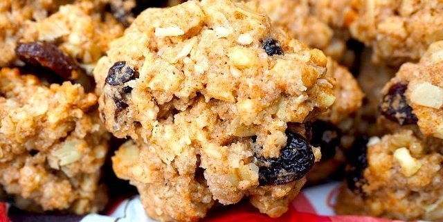 closeup of Diane's Six Spice Oatmeal Raisin Cookies