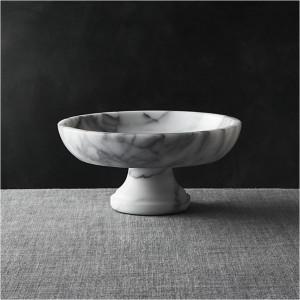 Crate & Barrel marble fruit bowl