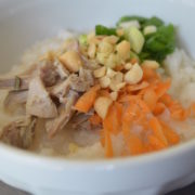 Recipe for Turkey Congee With Cranberries 2 Turkey Congee made with turkey leftovers