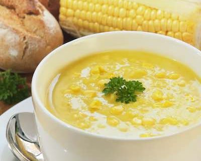 Sweet Corn Soup from Romancing the Stove by Amy Reiley