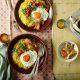 Savory Porridge with Turmeric, Kimchi and a Fried Egg