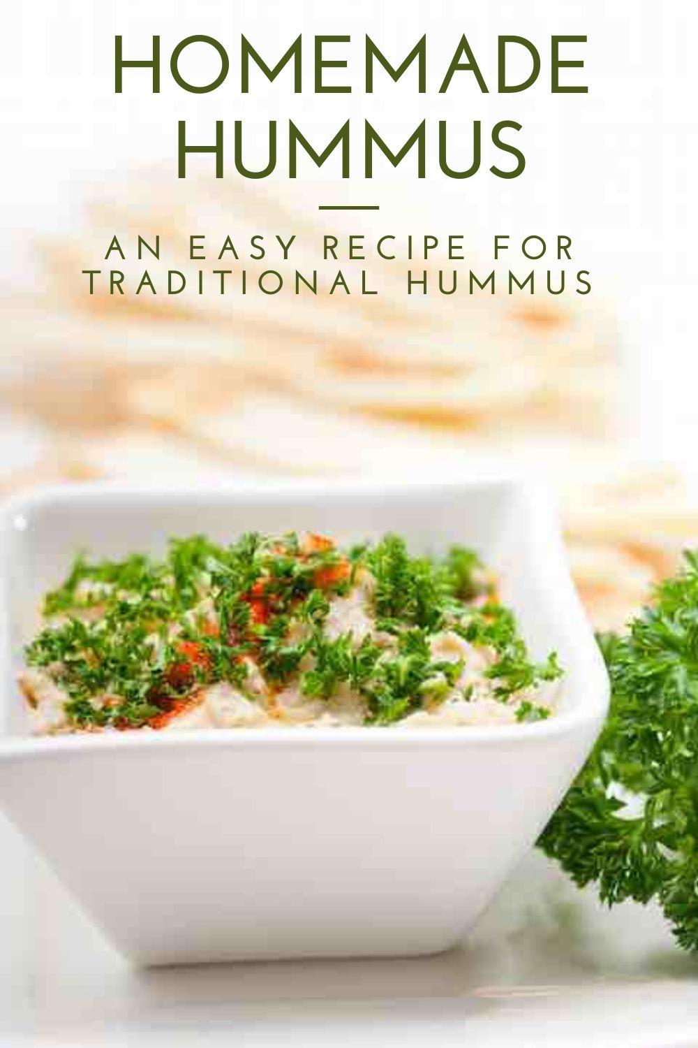 traditional hummus recipe graphic