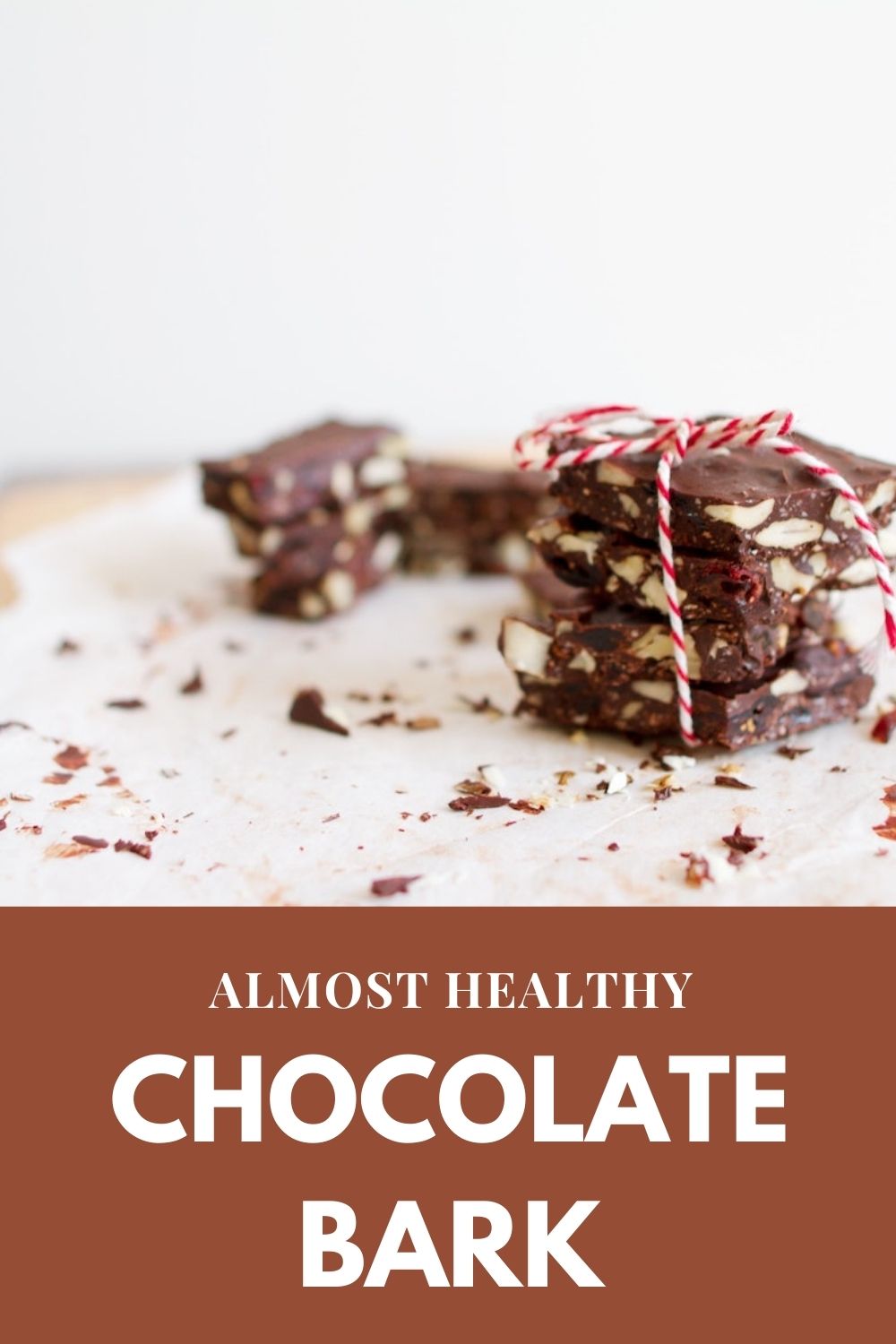almost healthy chocolate bark graphic