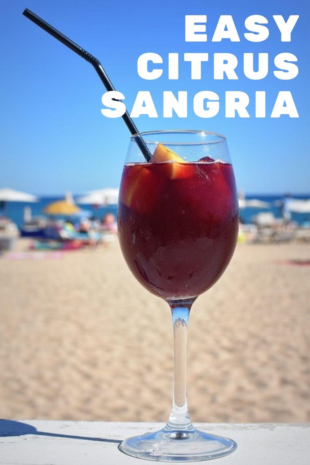 easy citrus sangria recipe graphic