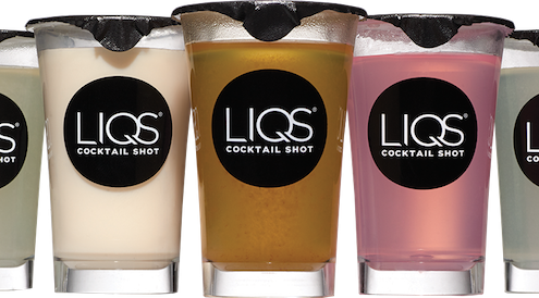 lineup of LIQS Cocktail Shot glasses in all flavors