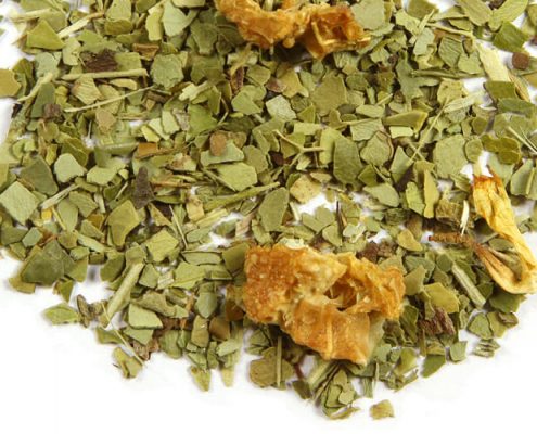 Closeup of Citrus Yerba Mate tea blend