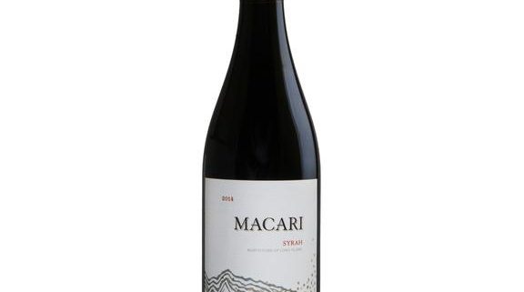 Macari Syrah Red Wine bottle shot