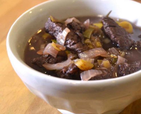 Bison Bourguignon--an easy weeknight stew recipe