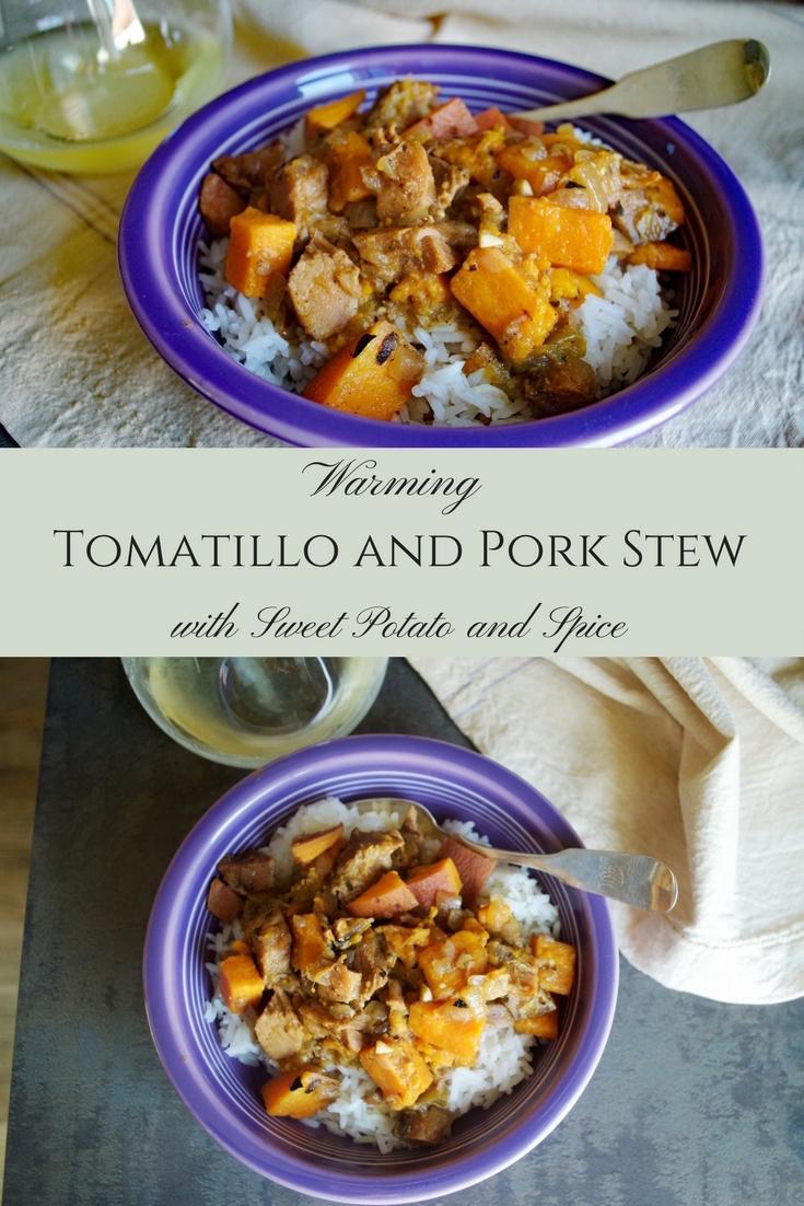 Warming Tomatillo and Pork Stew with Sweet Potato and Spice
