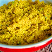 Meyer Lemon Quinoa with Turmeric, Black Pepper and Basil--a simple side dish