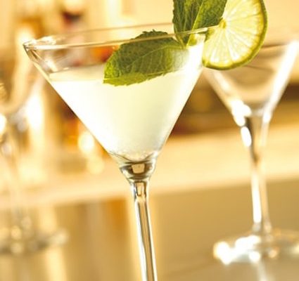 Two La Dolce Veev cocktails in martini glasses