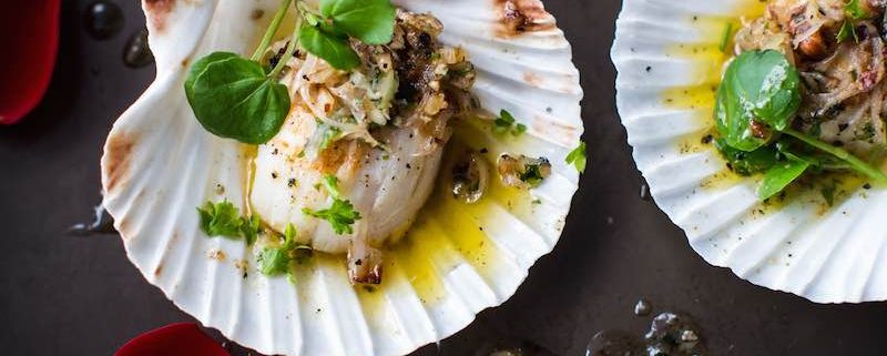 Recipe for Scallops with a Light Watercress Salad