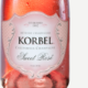 Korbel Sweet Rosé California Champagne label shot