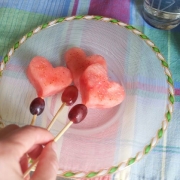 Three Chili Lime Watermelon Skewers