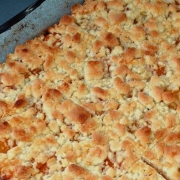 Warm Strawberry Crumb Cake