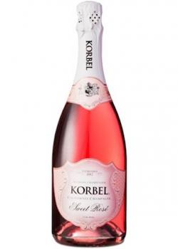 Korbel Sweet Rosé California Champagne bottle shot