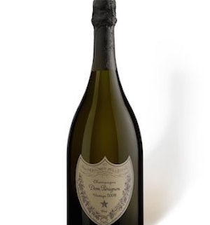 Bottle shot of 2009 Dom Perignon, an aged Champagne