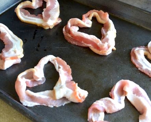Bacon Hearts - easy instructions to make heart-shaped bacon 1 Bacon