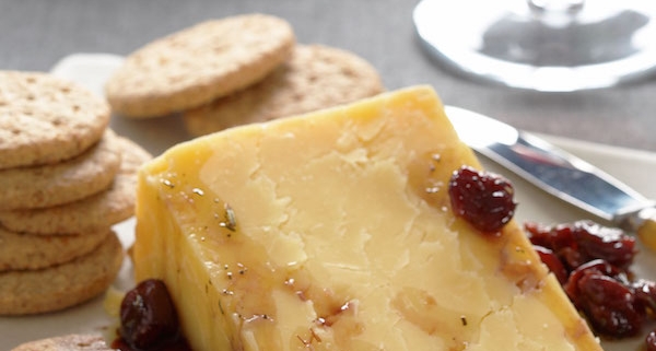 White Cheddar with Wine-Soaked Cherries & Herbs