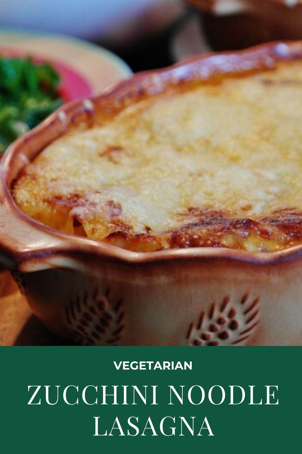 vegetarian zucchini lasagna graphic