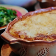 Closeup of Zucchini Noodle Lasagna