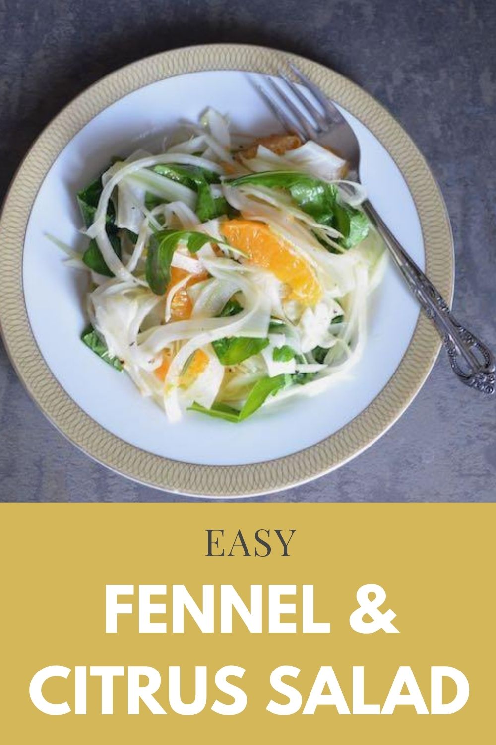 Shaved fennel salad recipe graphic