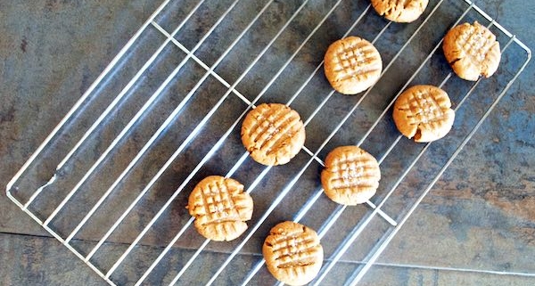 Flourless Salted Peanut Cookies