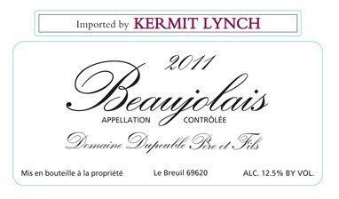 Domaine Dupeuble Beaujolais label shot